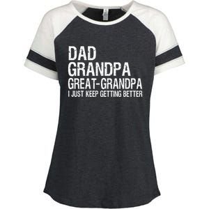 Dad Grandpa Great Grandpa Funny Fathers Day Grandpa Gift Enza Ladies Jersey Colorblock Tee