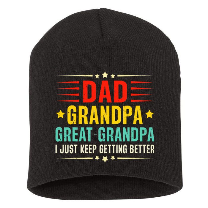 Dad Grandpa Great Grandpa Cool Short Acrylic Beanie