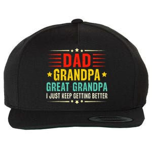 Dad Grandpa Great Grandpa Cool Wool Snapback Cap