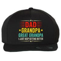 Dad Grandpa Great Grandpa Cool Wool Snapback Cap