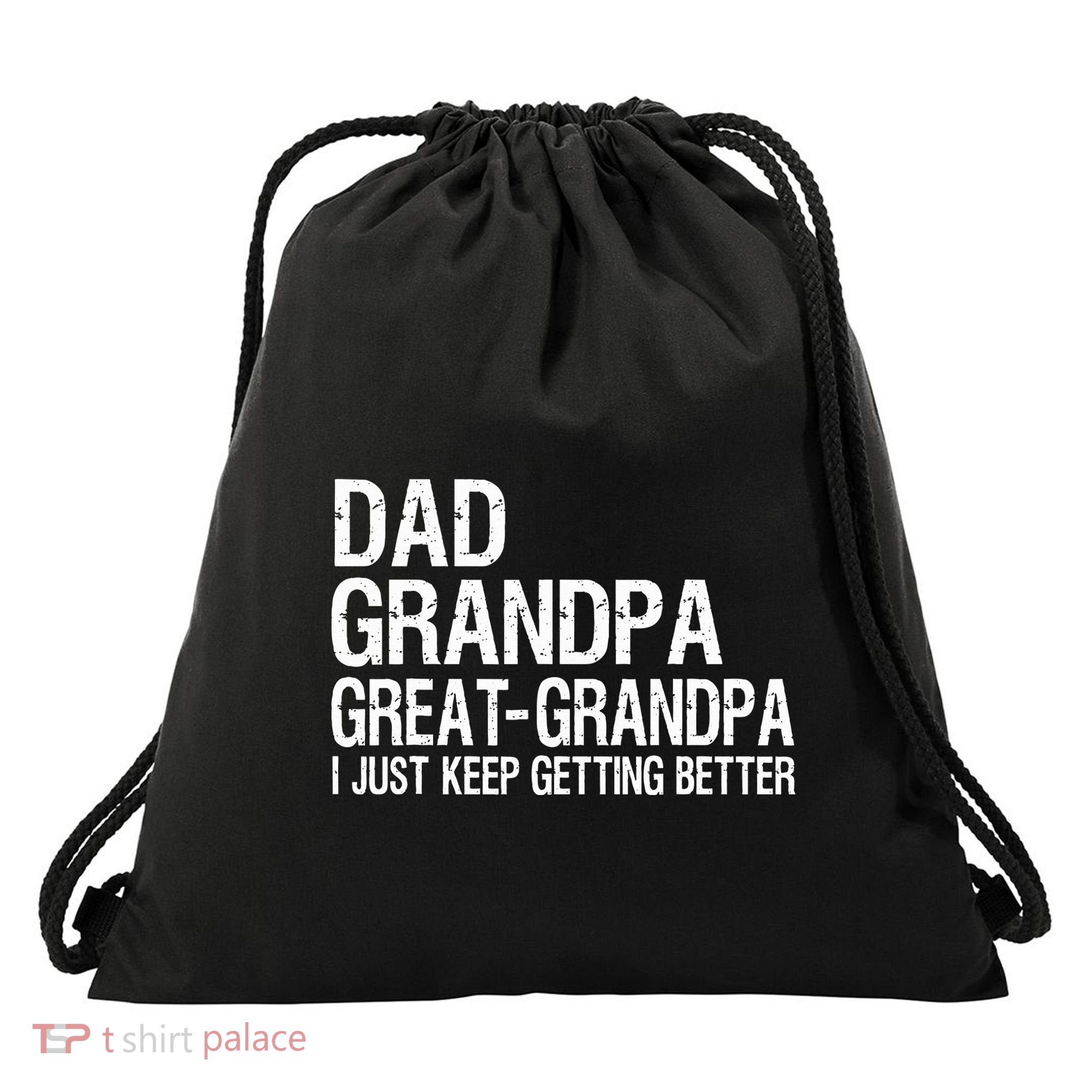 Dad Grandpa Great Grandpa Funny Fathers Day Grandpa Gift  Drawstring Bag