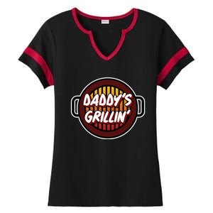 Daddy's Grillin' Gift Barbeque Party Gift Father's Day Gift Ladies Halftime Notch Neck Tee