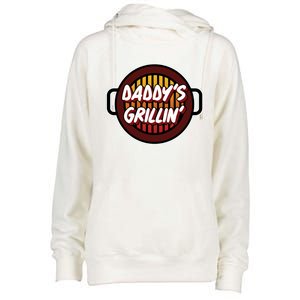 Daddy's Grillin' Gift Barbeque Party Gift Father's Day Gift Womens Funnel Neck Pullover Hood