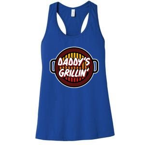 Daddy's Grillin' Gift Barbeque Party Gift Father's Day Gift Women's Racerback Tank