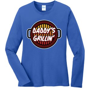 Daddy's Grillin' Gift Barbeque Party Gift Father's Day Gift Ladies Long Sleeve Shirt