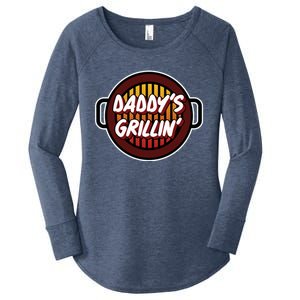 Daddy's Grillin' Gift Barbeque Party Gift Father's Day Gift Women's Perfect Tri Tunic Long Sleeve Shirt