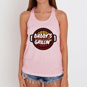 Daddy's Grillin' Gift Barbeque Party Gift Father's Day Gift Women's Knotted Racerback Tank