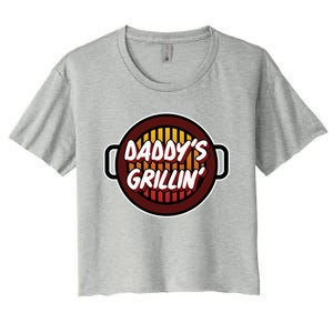 Daddy's Grillin' Gift Barbeque Party Gift Father's Day Gift Women's Crop Top Tee