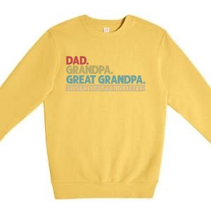 Dad Grandpa Great Grandpa I Just Keep Getting Beeter Family Retro Premium Crewneck Sweatshirt