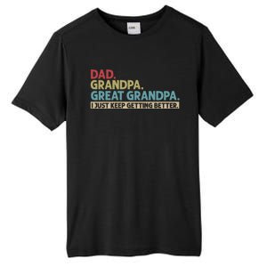 Dad Grandpa Great Grandpa I Just Keep Getting Beeter Family Retro Tall Fusion ChromaSoft Performance T-Shirt