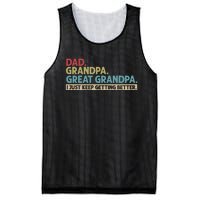 Dad Grandpa Great Grandpa I Just Keep Getting Beeter Family Retro Mesh Reversible Basketball Jersey Tank