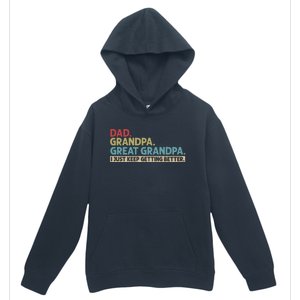 Dad Grandpa Great Grandpa I Just Keep Getting Beeter Family Retro Urban Pullover Hoodie