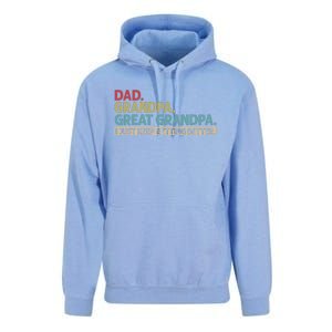 Dad Grandpa Great Grandpa I Just Keep Getting Beeter Family Retro Unisex Surf Hoodie