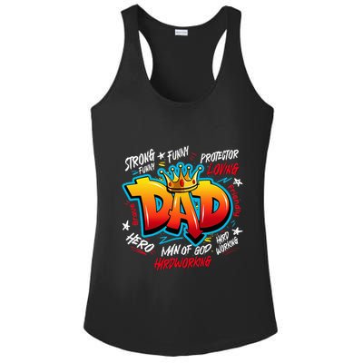 Dad Gifts Gifts For Dad Dad Graffiti Father’S Day Ladies PosiCharge Competitor Racerback Tank