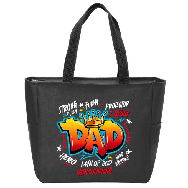 Dad Gifts Gifts For Dad Dad Graffiti Father’S Day Zip Tote Bag
