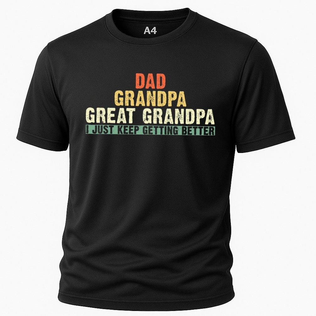 Dad Grandpa Great Grandpa Funny fathers day Great Grandpa Cooling Performance Crew T-Shirt