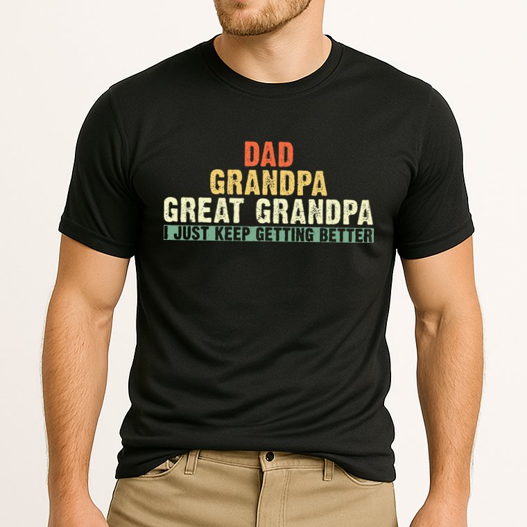 Dad Grandpa Great Grandpa Funny fathers day Great Grandpa Cooling Performance Crew T-Shirt