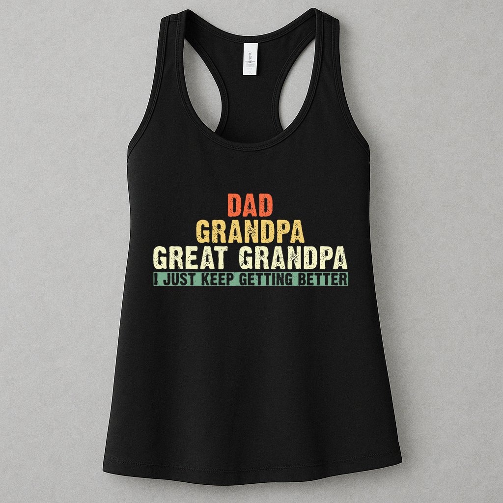 Dad Grandpa Great Grandpa Funny fathers day Great Grandpa Womens Tank Top