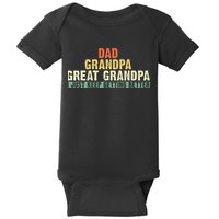 Dad Grandpa Great Grandpa Funny fathers day Great Grandpa Baby Bodysuit
