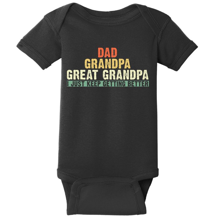 Dad Grandpa Great Grandpa Funny fathers day Great Grandpa Baby Bodysuit