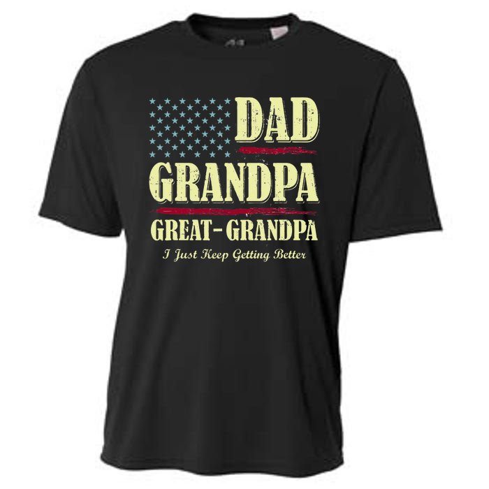 Dad Grandpa Great Grandpa I Just Keep Getting Better Vintage Cooling Performance Crew T-Shirt