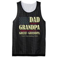 Dad Grandpa Great Grandpa I Just Keep Getting Better Vintage Mesh Reversible Basketball Jersey Tank