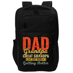 Dad Grandpa Great Grandpa For Fathers Day Impact Tech Backpack