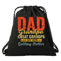 Dad Grandpa Great Grandpa For Fathers Day Drawstring Bag