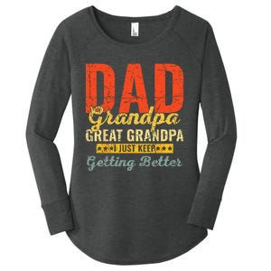 Dad Grandpa Great Grandpa For Fathers Day Women's Perfect Tri Tunic Long Sleeve Shirt