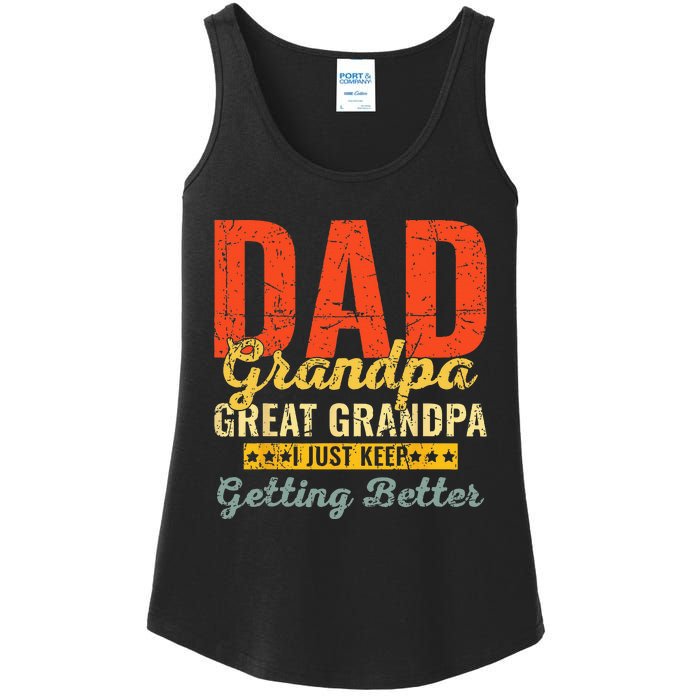 Dad Grandpa Great Grandpa For Fathers Day Ladies Essential Tank