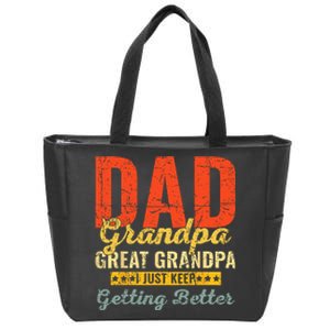 Dad Grandpa Great Grandpa For Fathers Day Zip Tote Bag