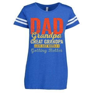 Dad Grandpa Great Grandpa For Fathers Day Enza Ladies Jersey Football T-Shirt