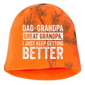 Dad Grandpa Great Grandpa I Just Keep Getting Better Kati - Camo Knit Beanie