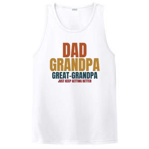 Dad Grandpa Great Grandpa Just Keep Getting Better PosiCharge Competitor Tank