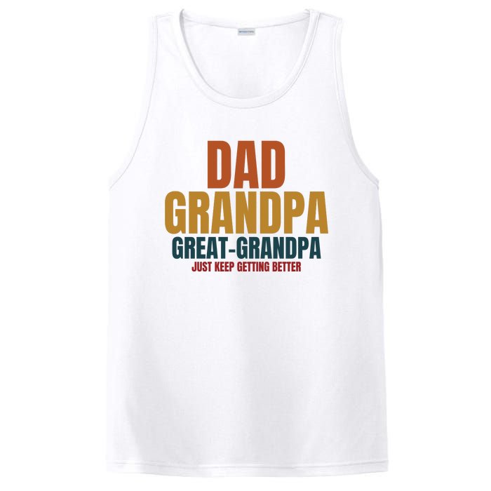 Dad Grandpa Great Grandpa Just Keep Getting Better PosiCharge Competitor Tank