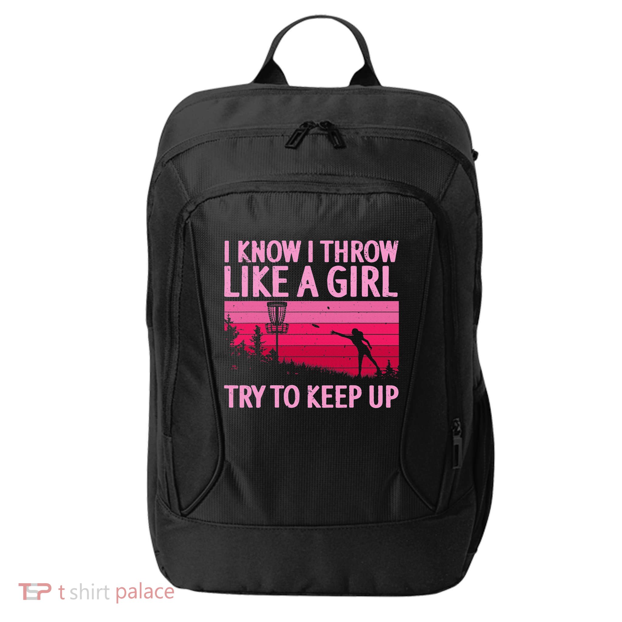 Disc Golf Game Of Throws Funny Frisbee Golf City Backpack