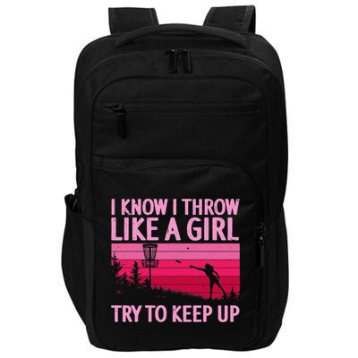 Disc Golf Game Of Throws Funny Frisbee Golf Impact Tech Backpack