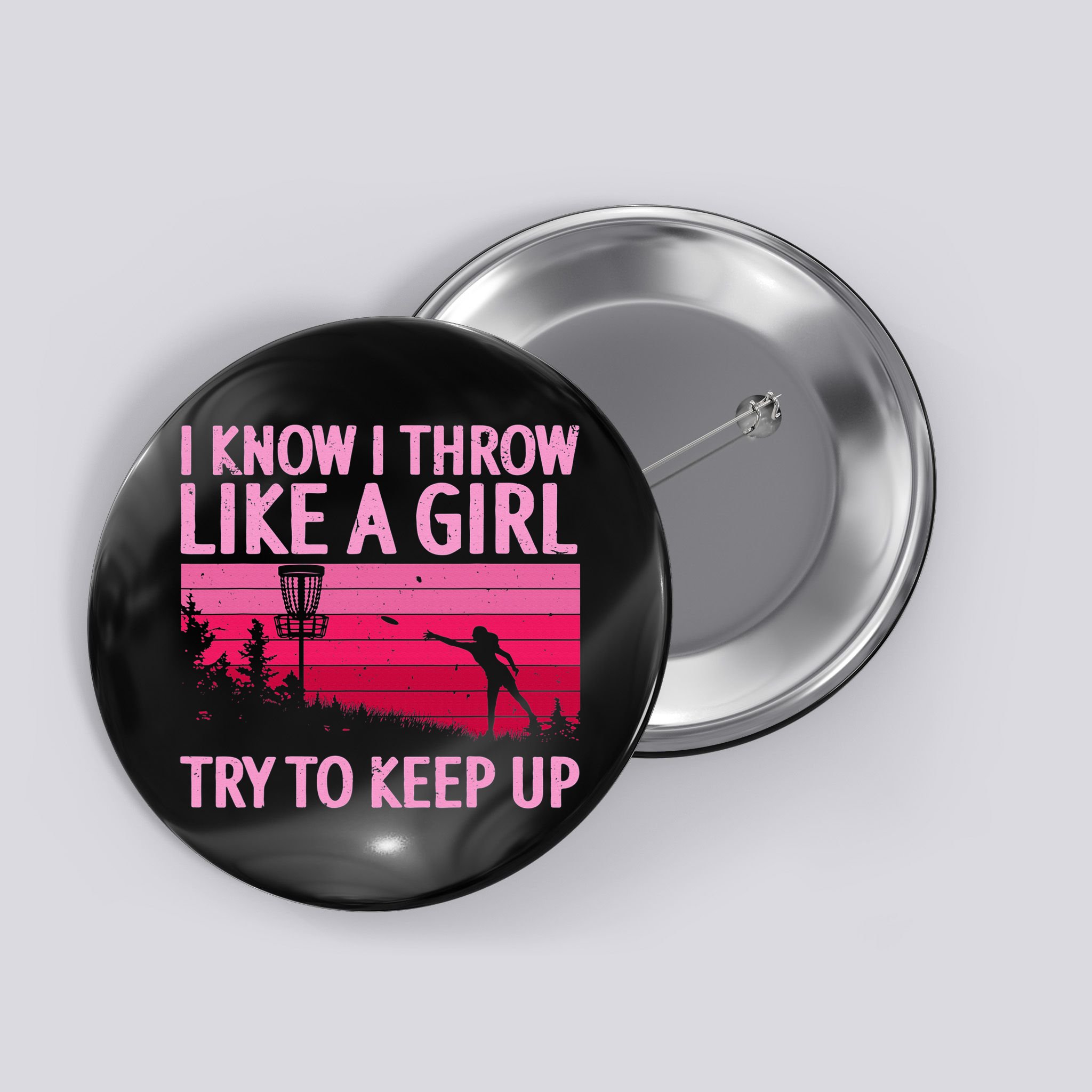 Disc Golf Game Of Throws Funny Frisbee Golf Button