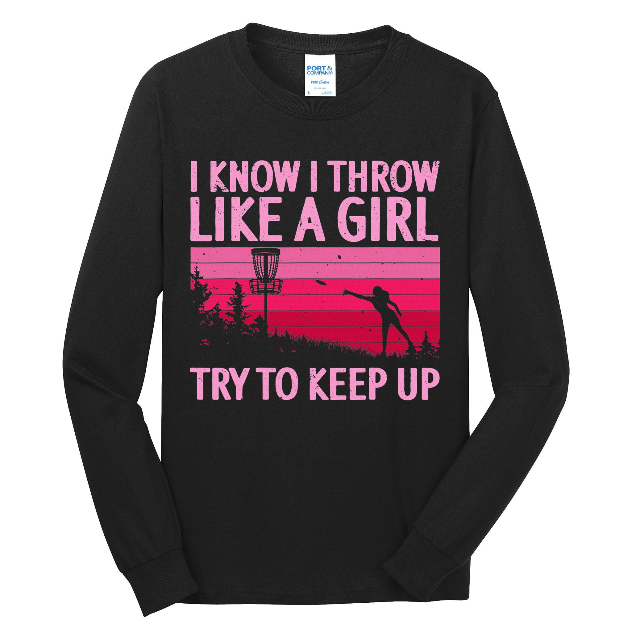 Disc Golf Game Of Throws Funny Frisbee Golf Tall Long Sleeve T-Shirt