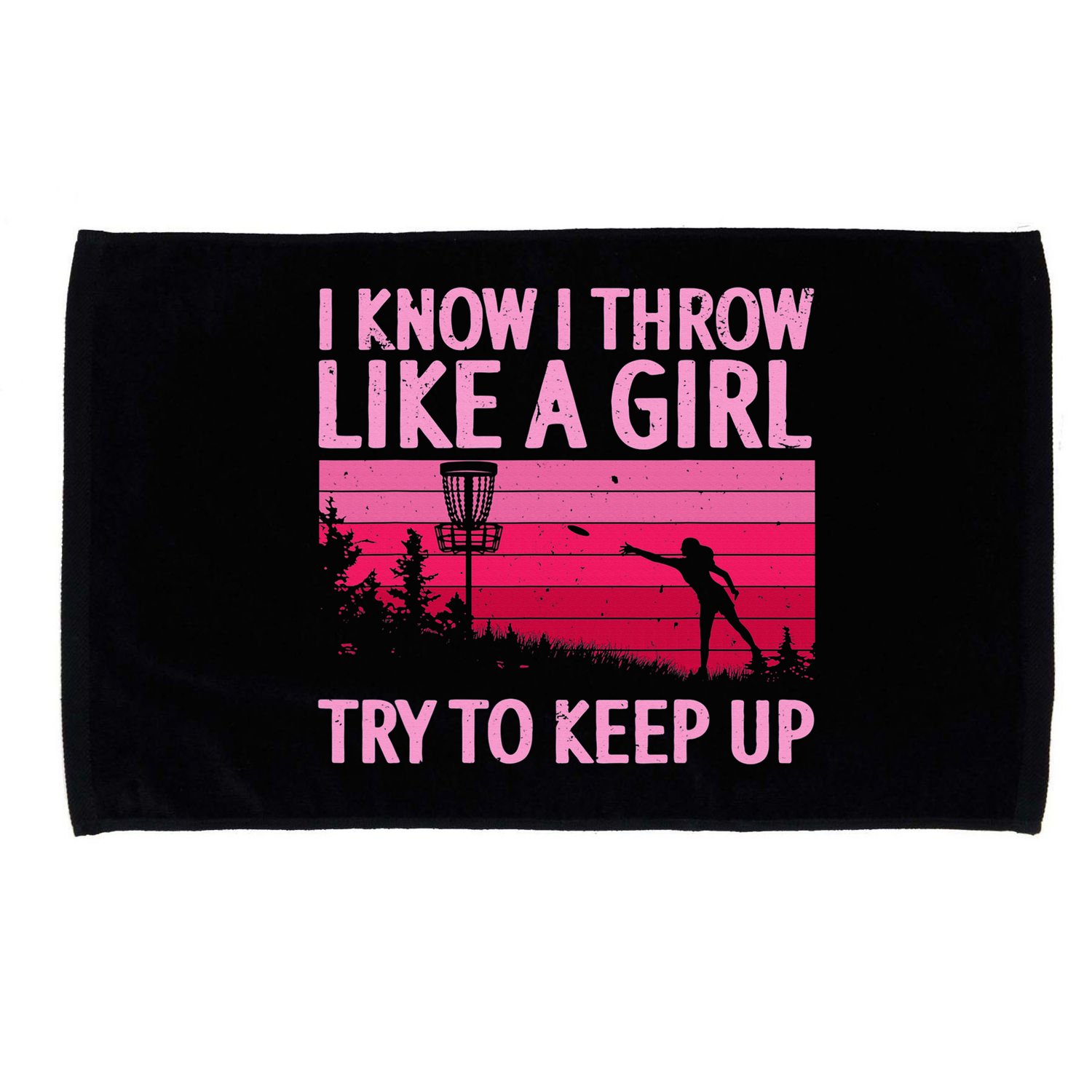 Disc Golf Game Of Throws Funny Frisbee Golf Microfiber Hand Towel