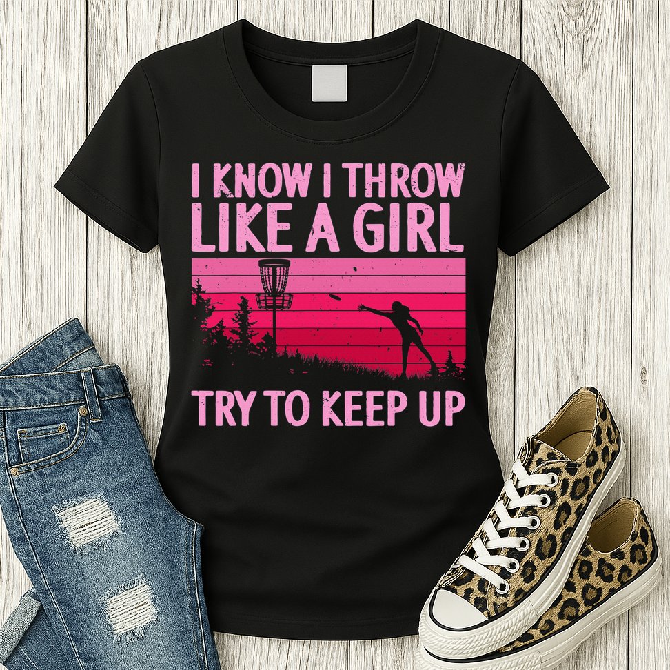 Disc Golf Game Of Throws Funny Frisbee Golf Womens T-Shirt