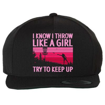 Disc Golf Game Of Throws Funny Frisbee Golf Wool Snapback Cap