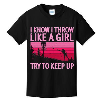 Disc Golf Game Of Throws Funny Frisbee Golf Kids T-Shirt