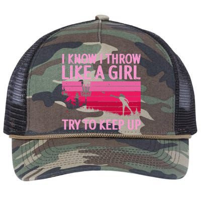 Disc Golf Game Of Throws Funny Frisbee Golf Retro Rope Trucker Hat Cap