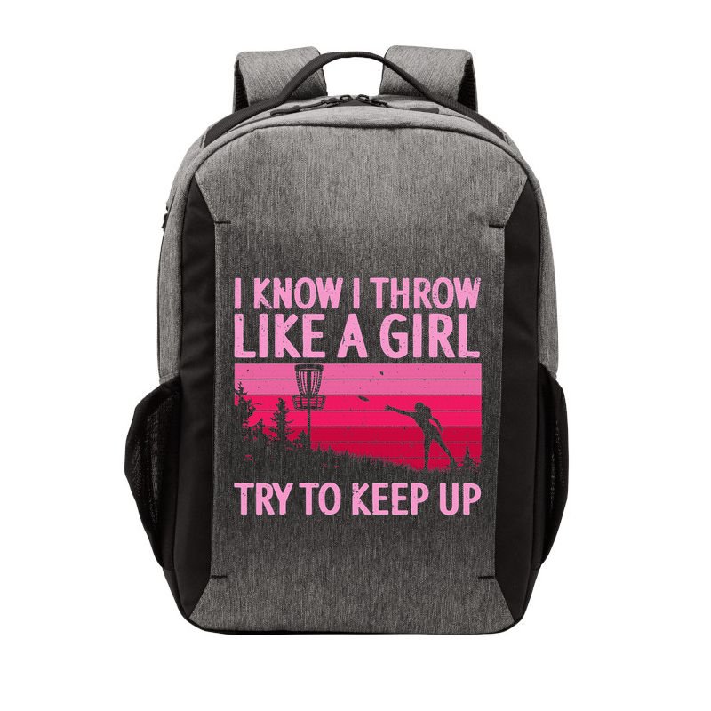 Disc Golf Game Of Throws Funny Frisbee Golf Vector Backpack