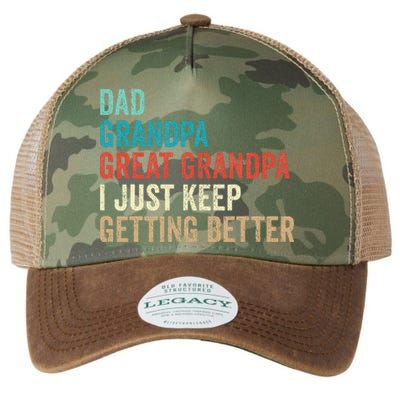 Dad Grandpa Great Grandpa Fathers Day Gift from Grand Legacy Tie Dye Trucker Hat