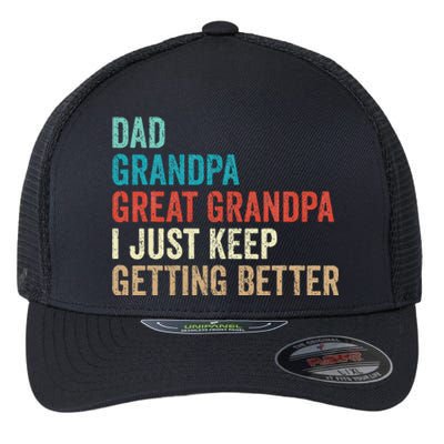 Dad Grandpa Great Grandpa Fathers Day Gift from Grand Flexfit Unipanel Trucker Cap