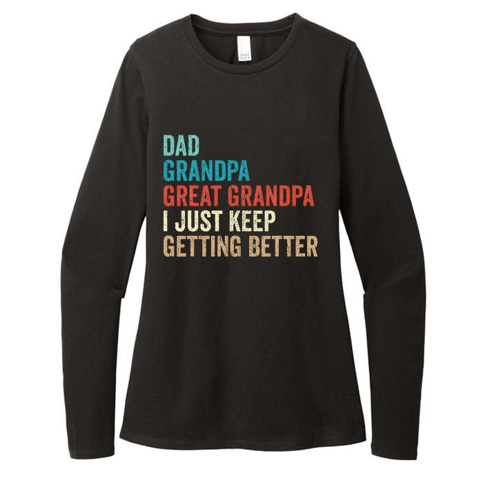 Dad Grandpa Great Grandpa Fathers Day Gift from Grand Womens CVC Long Sleeve Shirt