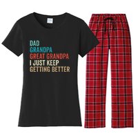 Dad Grandpa Great Grandpa Fathers Day Gift from Grand Women's Flannel Pajama Set