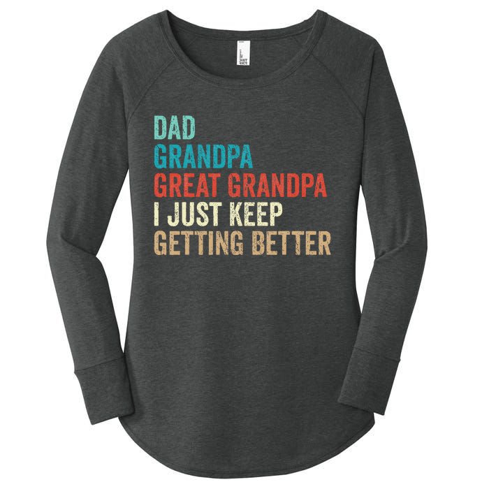 Dad Grandpa Great Grandpa Fathers Day Gift from Grand Women's Perfect Tri Tunic Long Sleeve Shirt